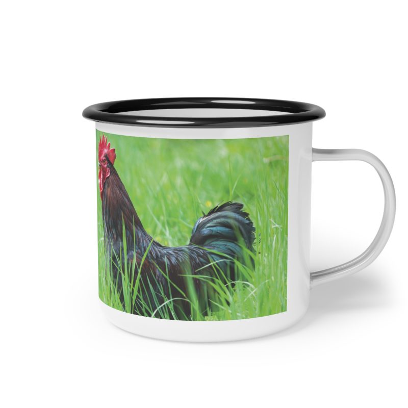 Cluckin' Great Coffee Enamel Camp Cup - Fun Outdoor Mug for Coffee Lovers - Image 3