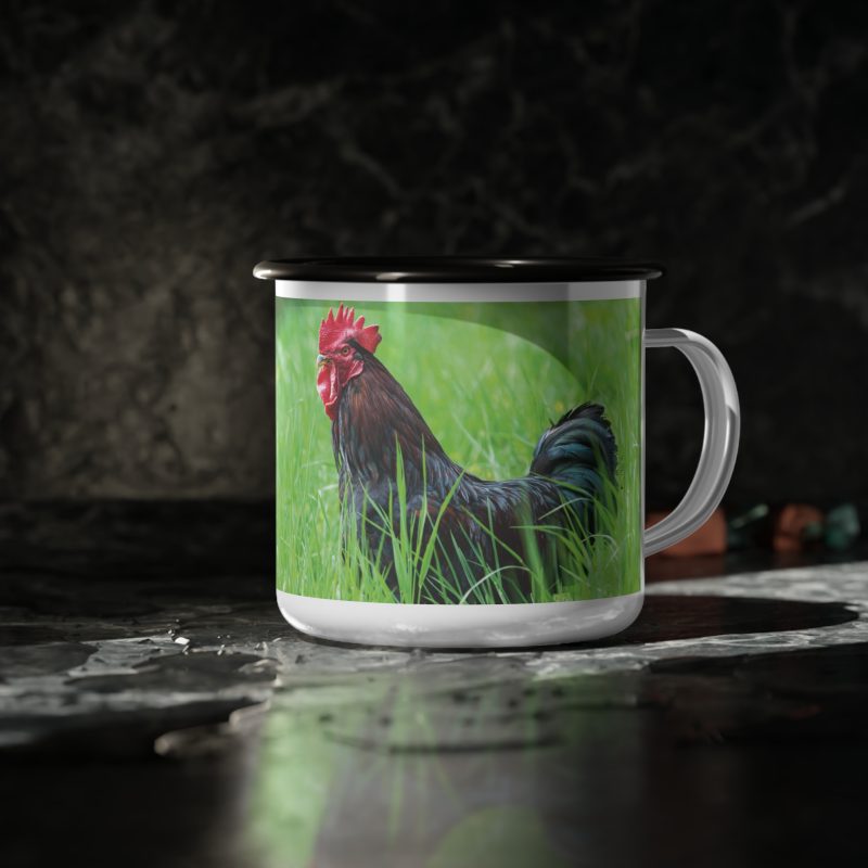 Cluckin' Great Coffee Enamel Camp Cup - Fun Outdoor Mug for Coffee Lovers - Image 4