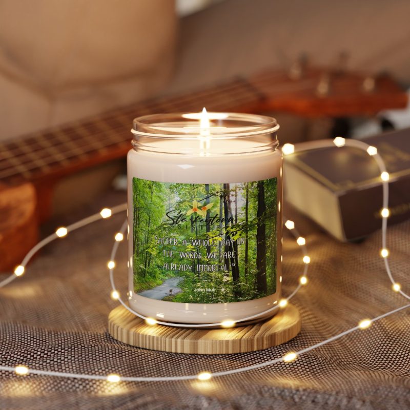 Nature-Inspired Scented Soy Candle - "After a Whole Day in the Woods We Are Already Immortal" - 9oz - Image 3