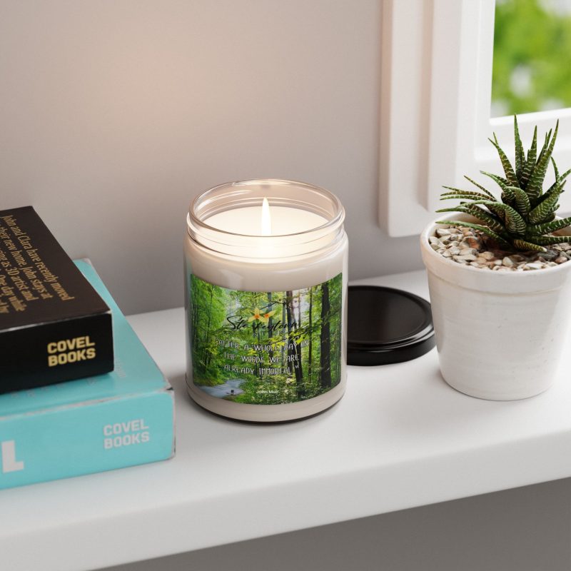 Nature-Inspired Scented Soy Candle - "After a Whole Day in the Woods We Are Already Immortal" - 9oz - Image 4