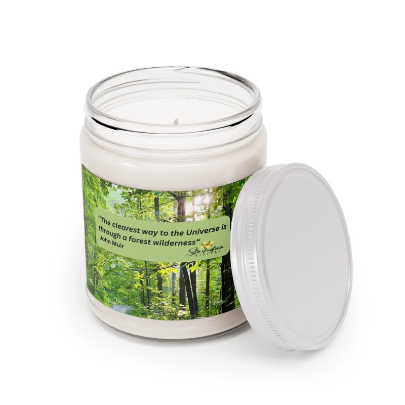 Inspirational Scented Candle – 9oz Nature Vibes with John Muir Quote - Image 2