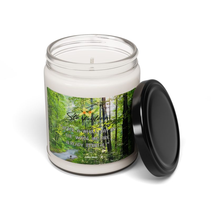Nature-Inspired Scented Soy Candle - "After a Whole Day in the Woods We Are Already Immortal" - 9oz - Image 2