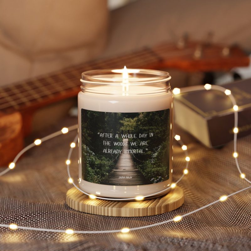 Inspirational Scented Soy Candle - Nature Quote, 9oz - Image 3