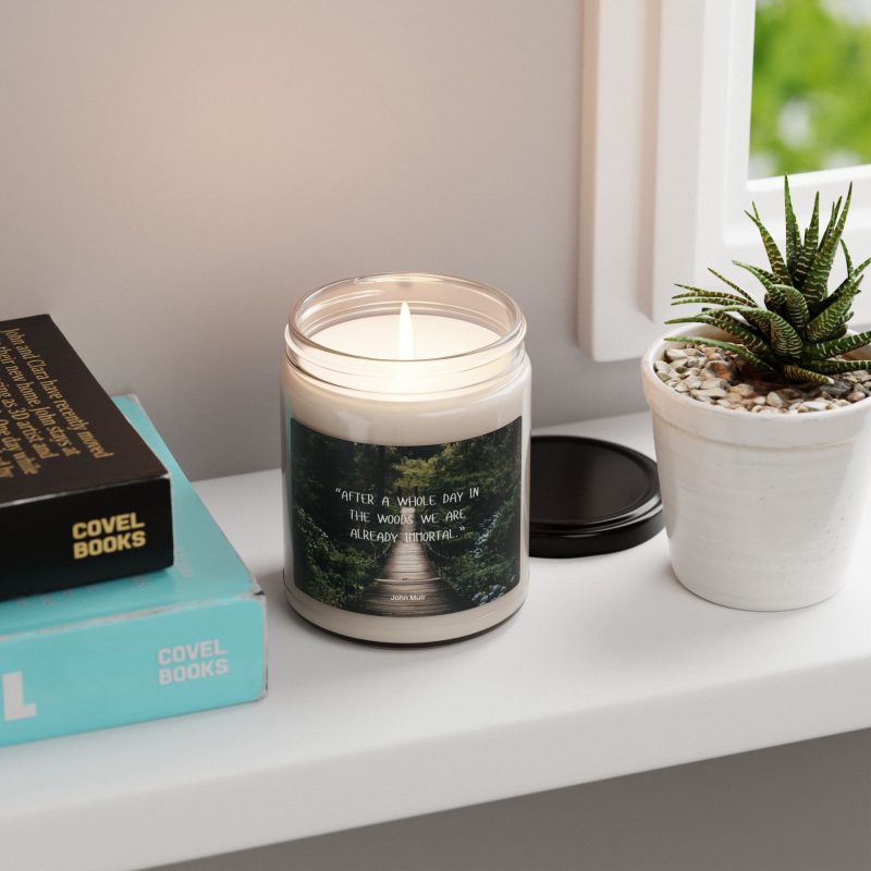 Inspirational Scented Soy Candle - Nature Quote, 9oz - Image 4