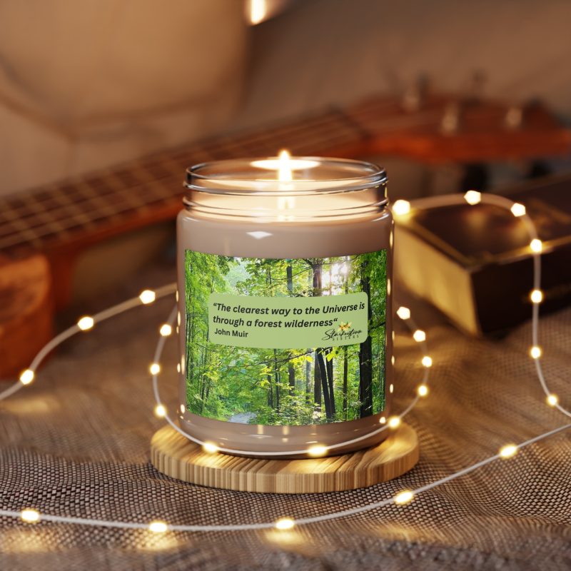 Inspirational Scented Candle – 9oz Nature Vibes with John Muir Quote - Image 3